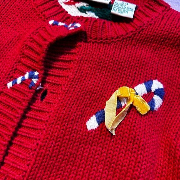 Polly Flinders Vintage Christmas Cardigan Sweater sz S/4 - Picture 13 of 13